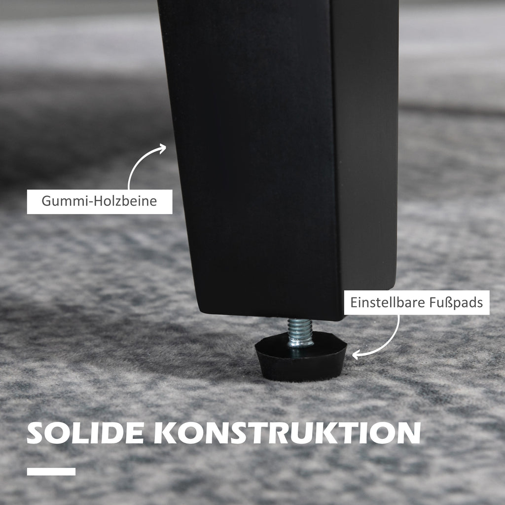 HOMCOM Einzelsessel, Relaxsessel, Polstersessel mit Holzfüßen, Stoff in Leinenoptik, 66 x 72 x 74 cm, Cremeweiß
