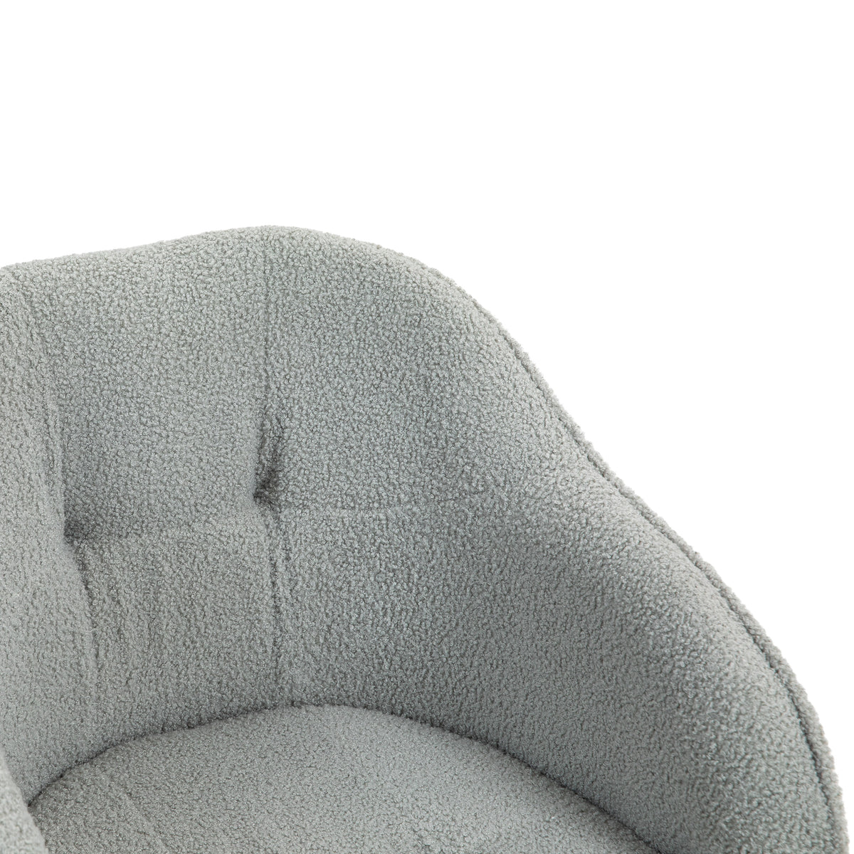 HOMCOM Homeoffice Stuhl, Ergonomisch Schreibtischstuhl mit Wippfunktion, Teddysamtoptik 56 x 61 x 86 cm Grau
