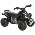 HOMCOM Kinder-Quad 18-36 Monate Abmessungen 67L x 38B x 44H cm Licht- und Soundeffekte Schwarz