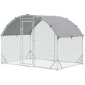 PawHut Gehege für Kleintiere, Outdoor-Freilaufgehege für Hühner, Kaninchen, Enten, stabile Konstruktion, Stahl und Oxford-Stoff