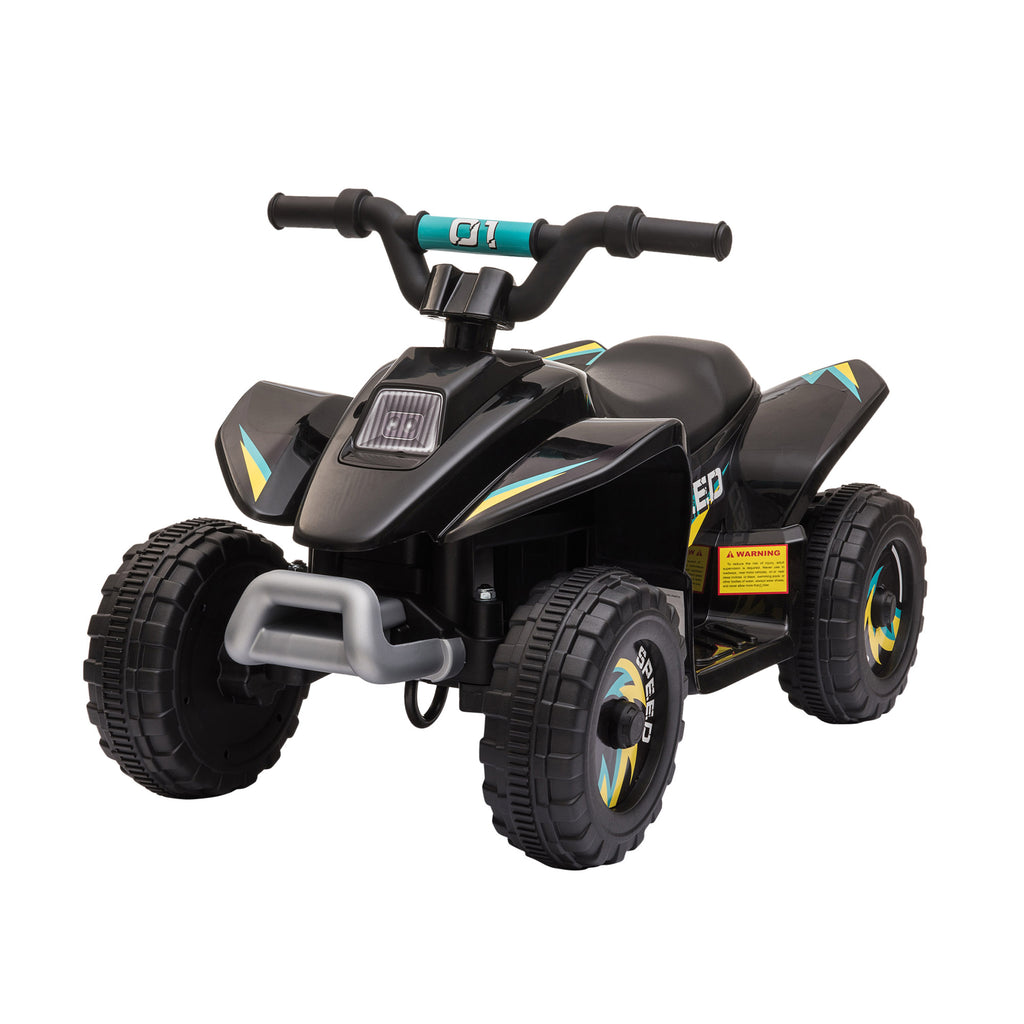 HOMCOM Quad elektrisches Fahrzeug für Kinder 18-36 Monate 6V Batteriebetrieb mit Vorwärts- und Rückwärtsgang 72 x 40 x 45,5 cm schwarz
