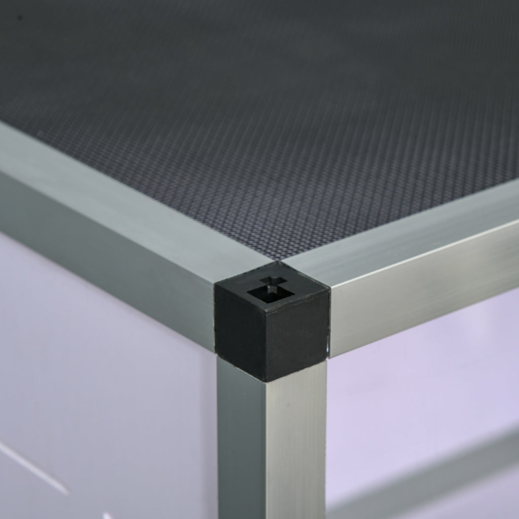 PawHut Terrarium aus Aluminium für Reptilien Amphibien Spinnentiere Reptilienzuchtbox Mesh-Terrarium Weiß+Silber+Schwarz 120 x 40 x 40 cm