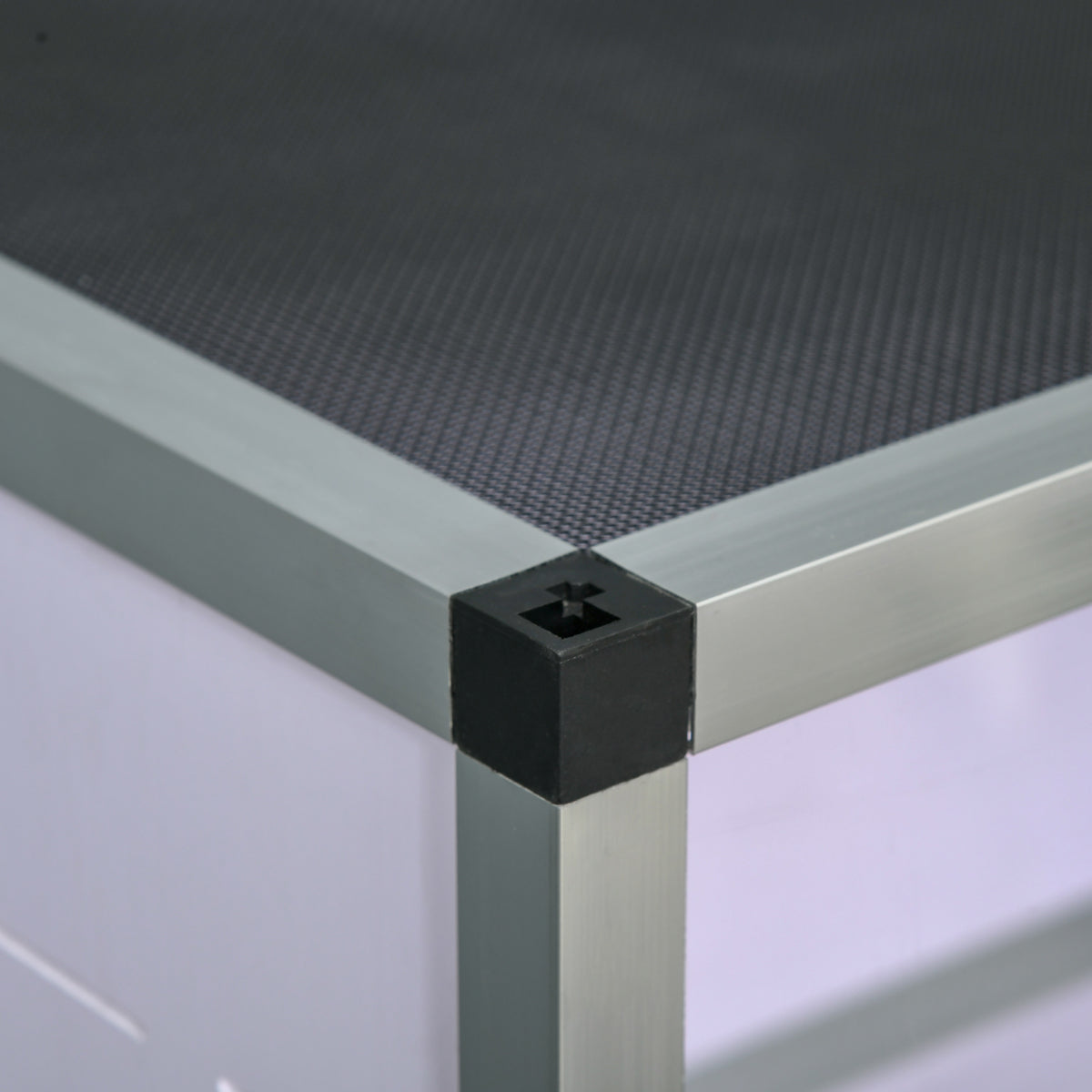 PawHut Terrarium aus Aluminium für Reptilien Amphibien Spinnentiere Reptilienzuchtbox Mesh-Terrarium Weiß+Silber+Schwarz 120 x 40 x 40 cm