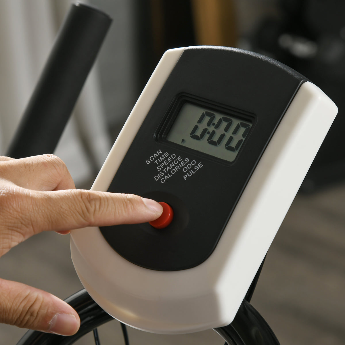 SPORTNOW Heimtrainer, leise, anpassbarer Widerstand, Pulssensor, Monitor, Blau