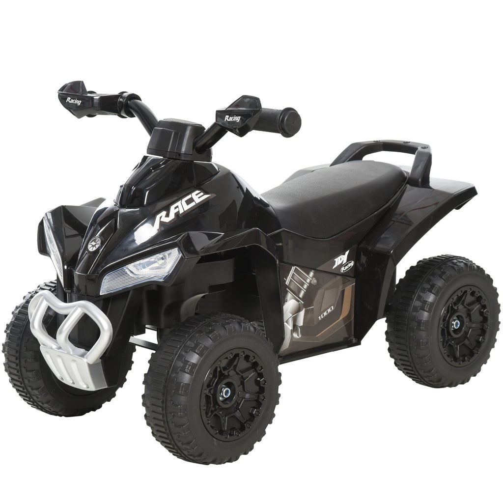 HOMCOM Kinder-Quad 18-36 Monate Abmessungen 67L x 38B x 44H cm Licht- und Soundeffekte Schwarz