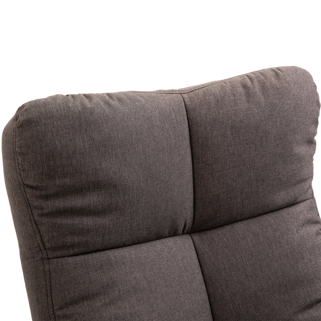 HOMCOM Relaxsessel mit Fußhocker, Stauraum, Elektrischer Massagesessel mit Liegefunktion, Drehbarer Fernsehsessel mit Seitentasche, Fernbedienung, Holzrahmen, Polyester, Braun
