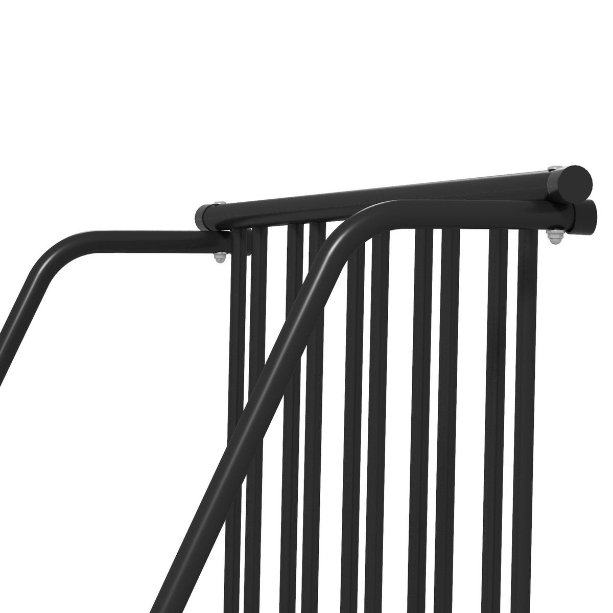 DURHAND Fahrradständer für 3 Fahrräder, wetterbeständig, zusätzliche Halterung, 114 x 58 x 75 cm, Schwarz