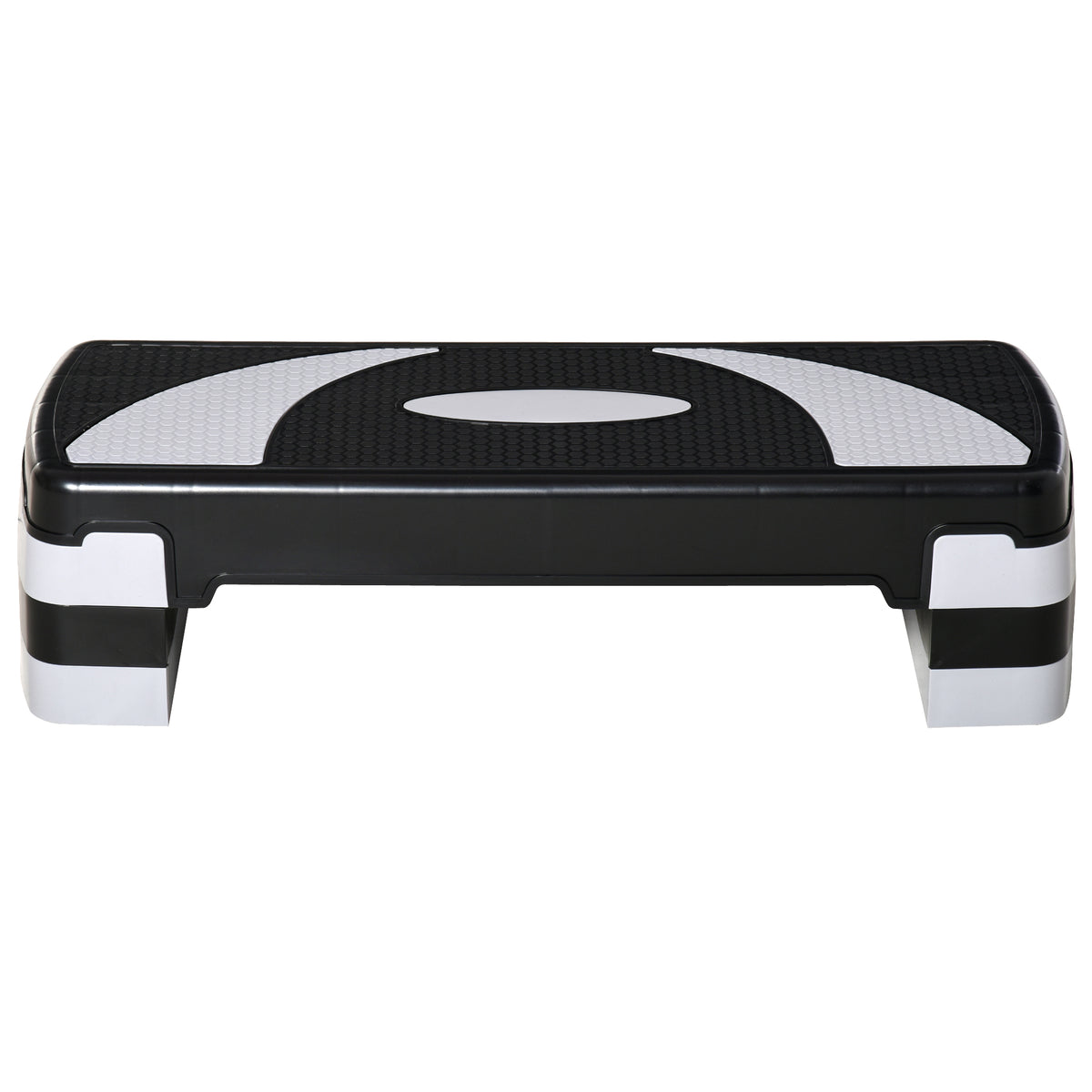HOMCOM Aerobic-Stepper 3-stufig höhenverstellbar 80 x 31 x 20 cm Schwarz+Grau
