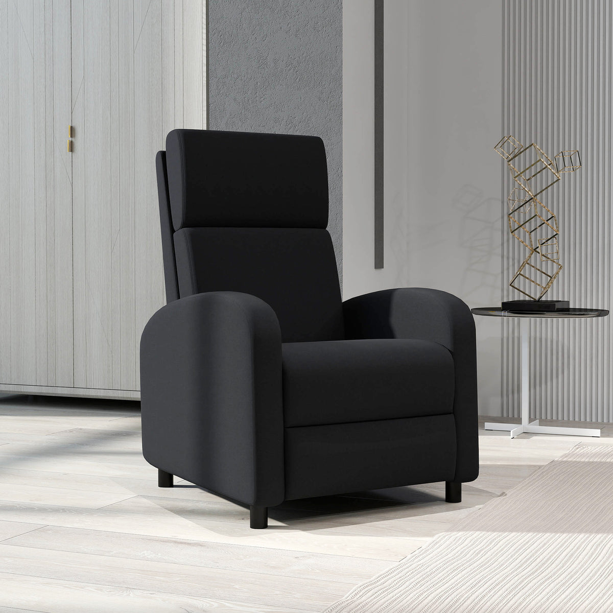 HOMCOM Relaxsessel verstellbarer Lounge Relaxsessel mit integrierter Fußstütze - zurücklehnbare Rückenlehne bis 160°