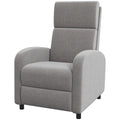 HOMCOM Relaxsessel Fernsehsessel, ausklappbare Fußstütze, neigbar bis zu 160°, 64 x 86 x 102 cm, Grau
