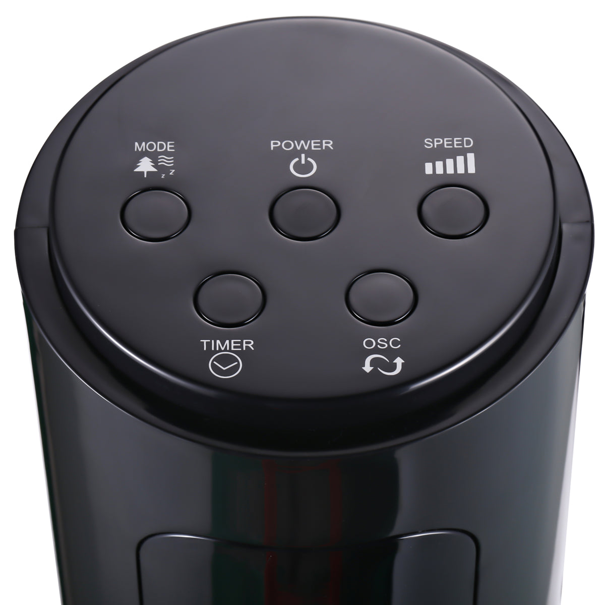 HOMCOM Säulenventilator Turm leise oszillierend 45 W mit Fernbedienung LCD-Display Zeitschaltuhr 3 Modi 3 Geschwindigkeiten 32L x 32B x 96H cm Schwarz