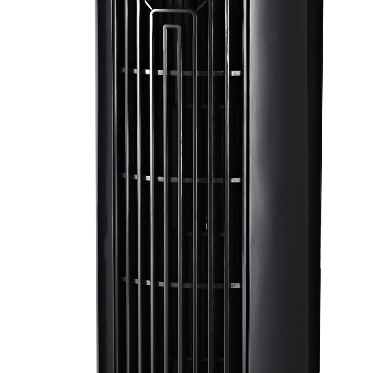 HOMCOM Säulenventilator Turm leise oszillierend 45 W mit Fernbedienung LCD-Display Zeitschaltuhr 3 Modi 3 Geschwindigkeiten 32L x 32B x 96H cm Schwarz
