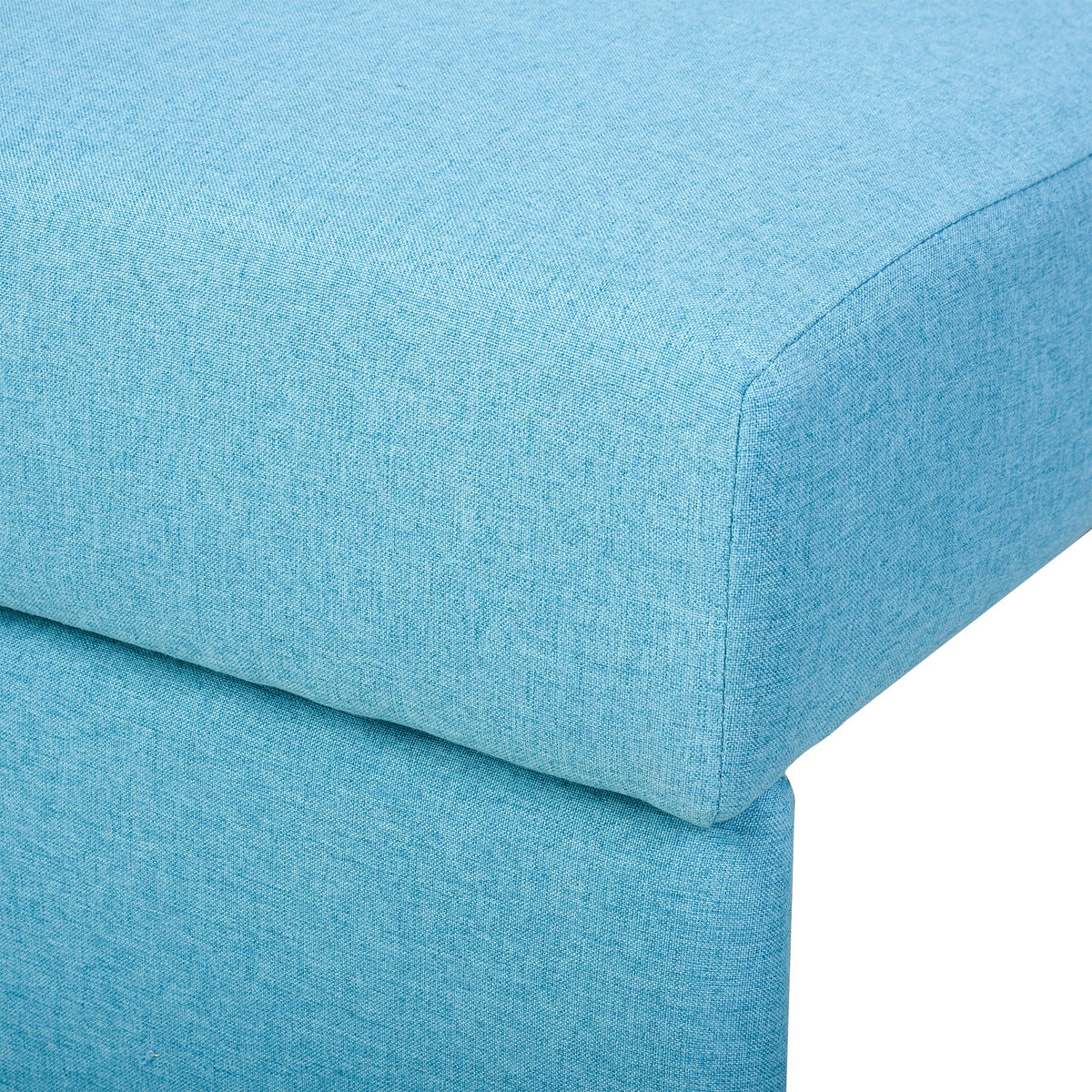 HOMCOM Schlafsofa, 2er-Sofa, mit verstecktem Stauraum, Polyester, Hellblau, 152 x 101 x 81cm