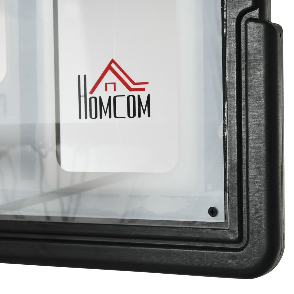 HOMCOM Basketballständer mit Rädern rollbar 210-260 cm höhenverstellbar Basketballkorb mit Ständer geeignet für den Außen- und Innenbereich Stahl Kunststoff Schwarz