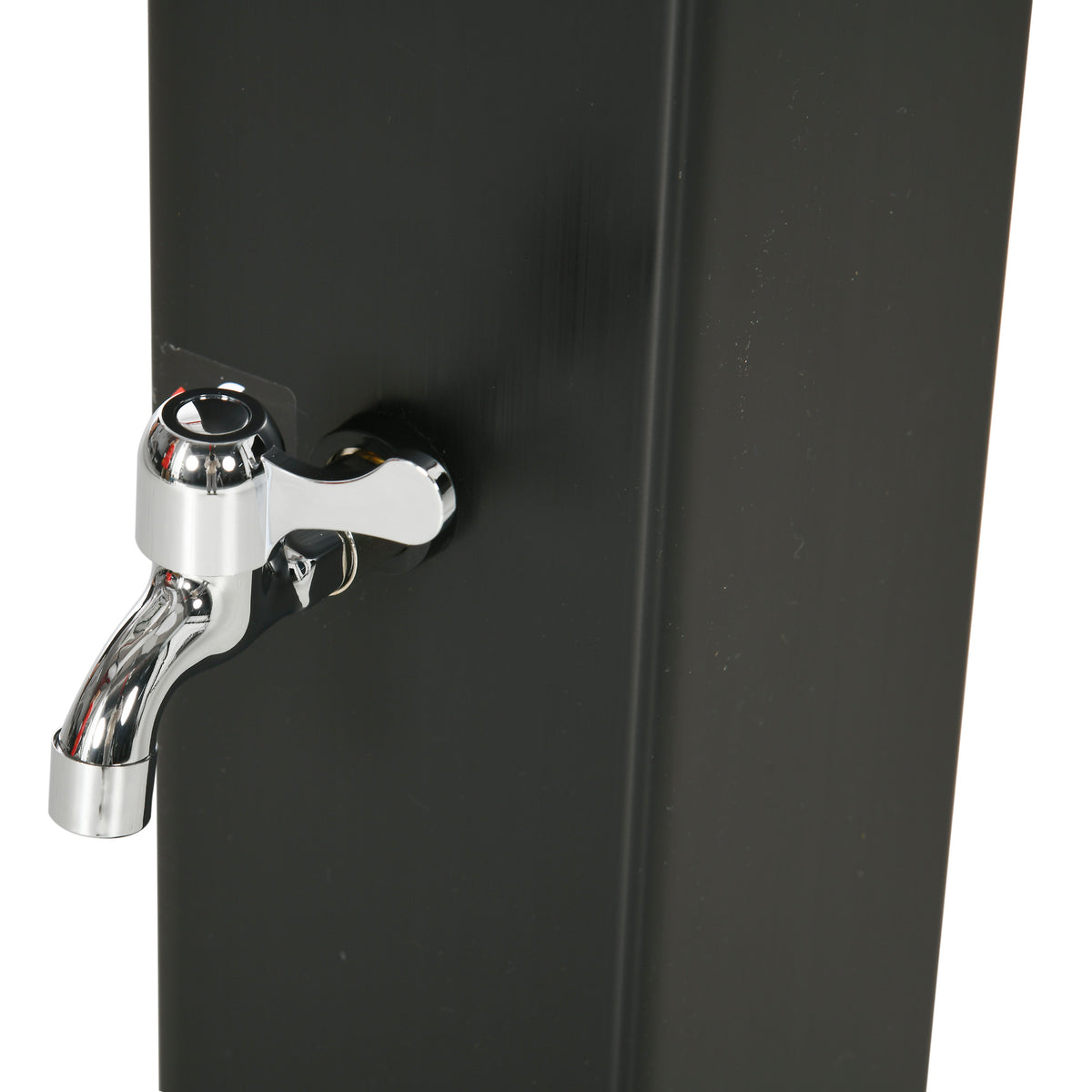 Outsunny Solardusche, um 360° drehbarer Duschkopf, Fußdusche, Wassererhitzung bis 60° C, schwarz, 19 x 20 x 217 cm