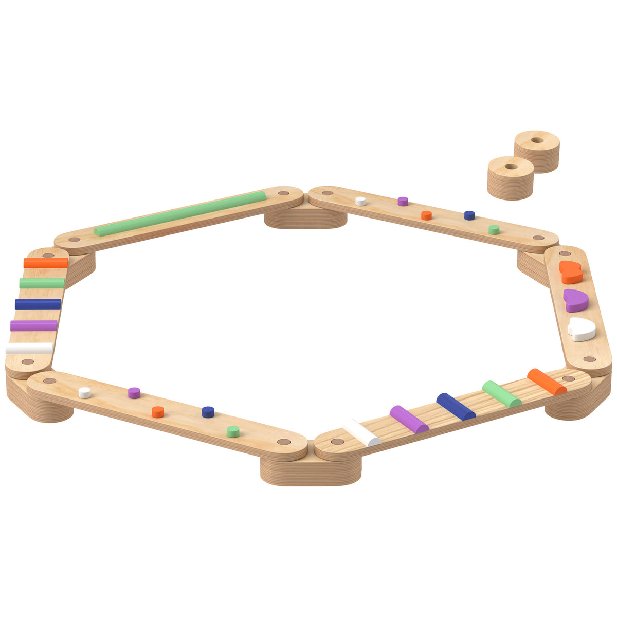 AIYAPLAY Balancebalken-Kinderset aus Holz, für Kinder von 3-8 Jahren, zweiseitige Balancebretter für spielerische Koordination