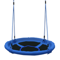 HOMCOM Ø100 cm Nestschaukel Kinderschaukel Vogelnestschaukel Outdoor Schaukel für Kinder Garten Oxford Blau