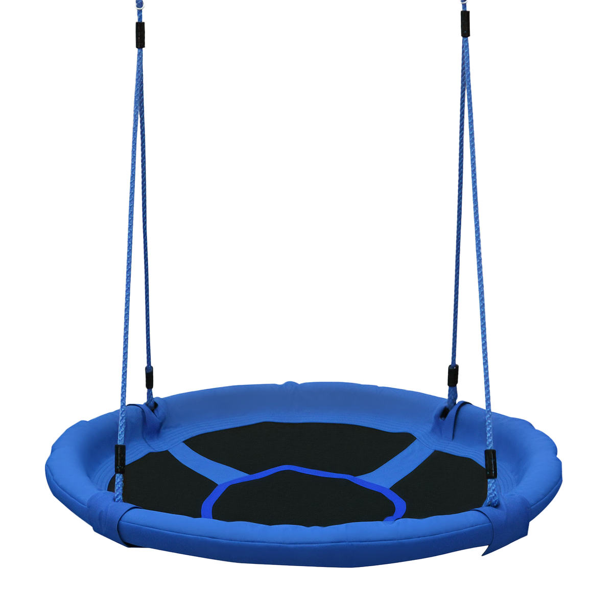 HOMCOM Ø100 cm Nestschaukel Kinderschaukel Vogelnestschaukel Outdoor Schaukel für Kinder Garten Oxford Blau