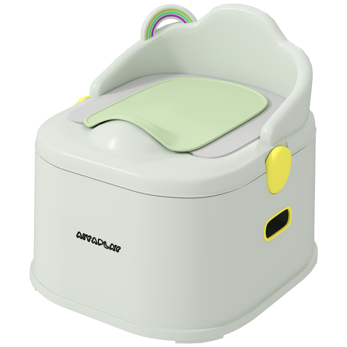 AIYAPLAY Kinder-Töpfchen, 3-in-1, abnehmbarer Aufsatz, Kunstleder-Sitzpolster, max. 50 kg, Grau