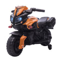 HOMCOM Elektromotorrad für Kinder 18-48 Monate mit Lichtern und Hupe, aus PP und Metall, 88,5x42,5x49 cm, Orange