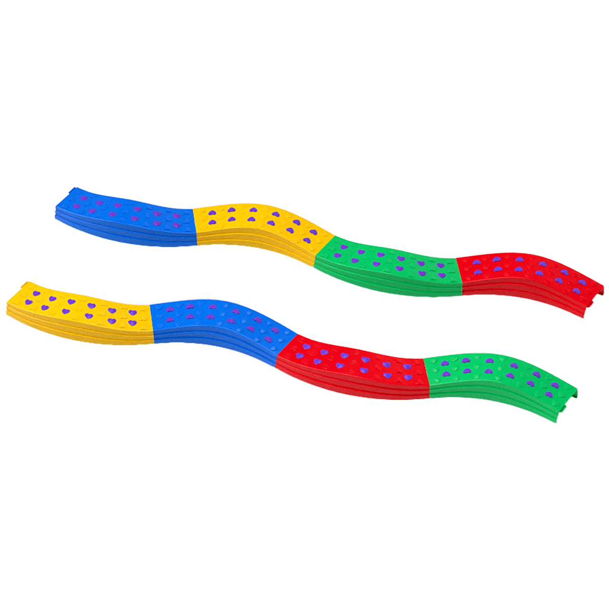 AIYAPLAY Balance Beam für Kinder 8 Steine mit gewellten Stufen Oberfläche rutschfest und Bodenmatte