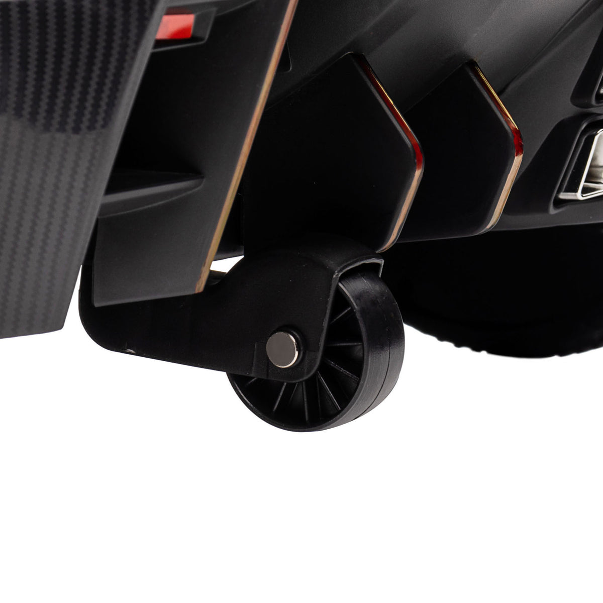 HOMCOM Elektroauto Lamborghini Veneno 12V Lizenz für Kinder mit Flügeltüren Fernbedienung Musik Rot