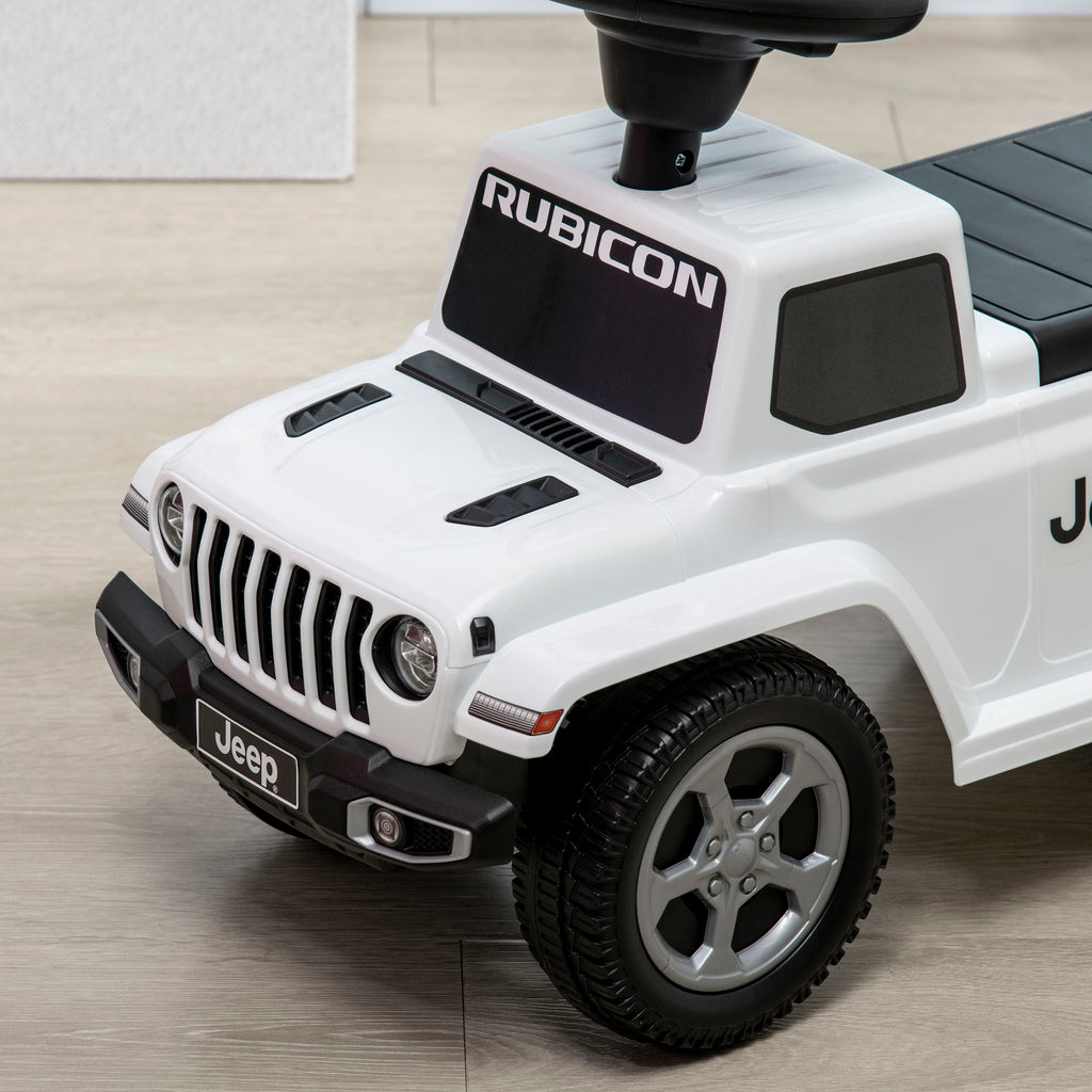 AIYAPLAY Porteur Laufwagen Kinder Jeep Lizenz 18-36 Monate Kofferraum - 63,5 x 29 x 42 cm weiß