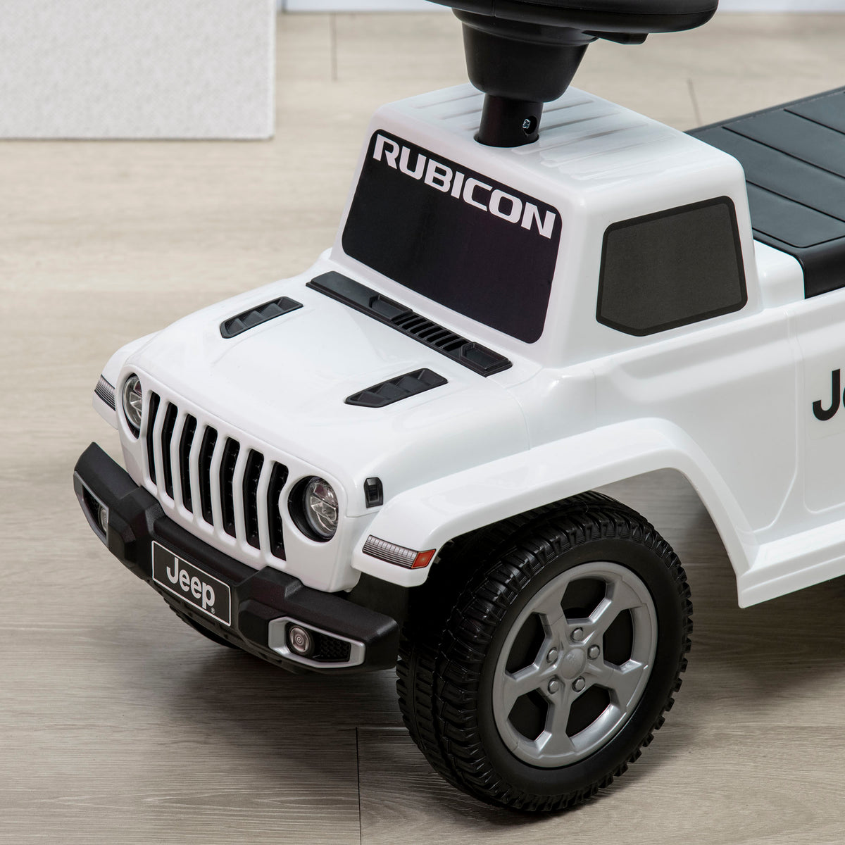 AIYAPLAY Porteur Laufwagen Kinder Jeep Lizenz 18-36 Monate Kofferraum - 63,5 x 29 x 42 cm weiß
