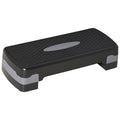HOMCOM Steppbrett Aerobic Fitness Heimtrainer Stepper 2-stufig höhenverstellbar(10/15 cm) geeignet für den Heim und Bürogebrauch Schwarz+Grau 68 x 29 x 15 cm