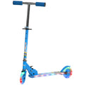 HOMCOM Roller für Kinder von 3 bis 7 Jahren klappbar mit leuchtenden PU-Rädern und Musik 67 x 32 x 78 cm Blau