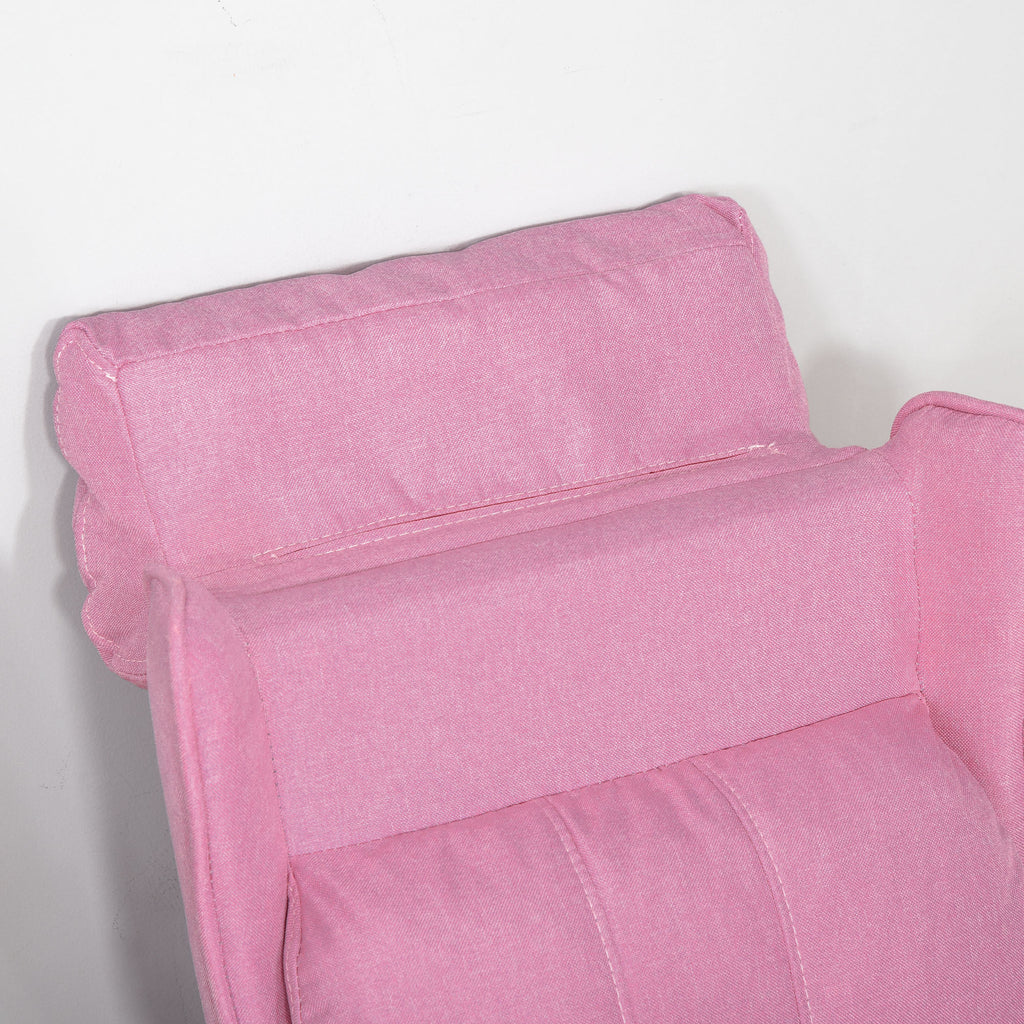 HOMCOM Kindersofa Kindercouch Kindersessel Stuhl Liegesofa verstellbar mit Fußstütze für 3-5 Jahre Jungen und Mädchen Rosa 58 x 53 x 70 cm