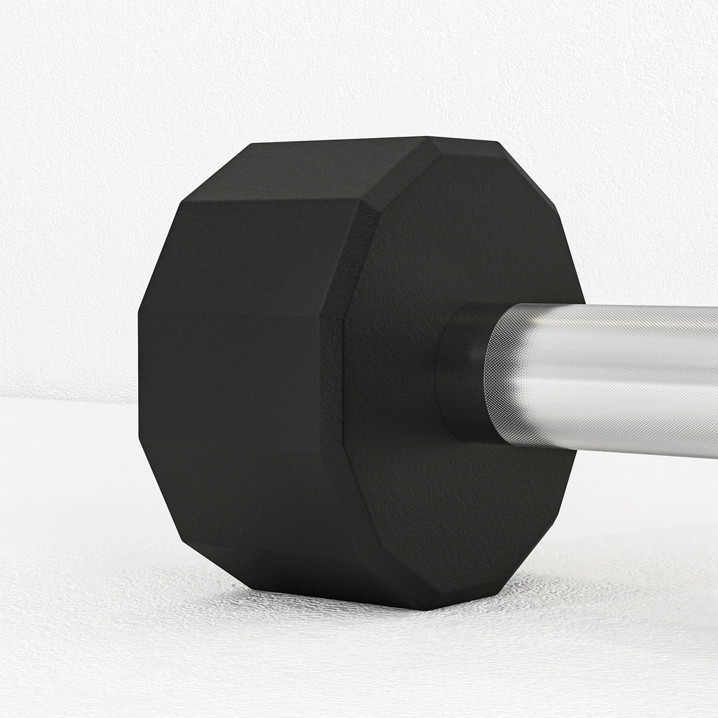 SPORTNOW Set 2 Hanteln mit 12 Seiten zu je 15 kg aus Metall und Gummi mit rutschfestem Griff, 26x15.5x15.5 cm, Schwarz