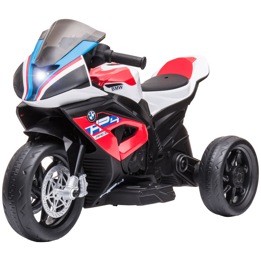 HOMCOM Kindermotorrad, Elektromotorrad, Scheinwerfer, 3 Musikmodi, für Kinder 1,5-5 Jahre, Rot, 82,5 x 42 x 54cm