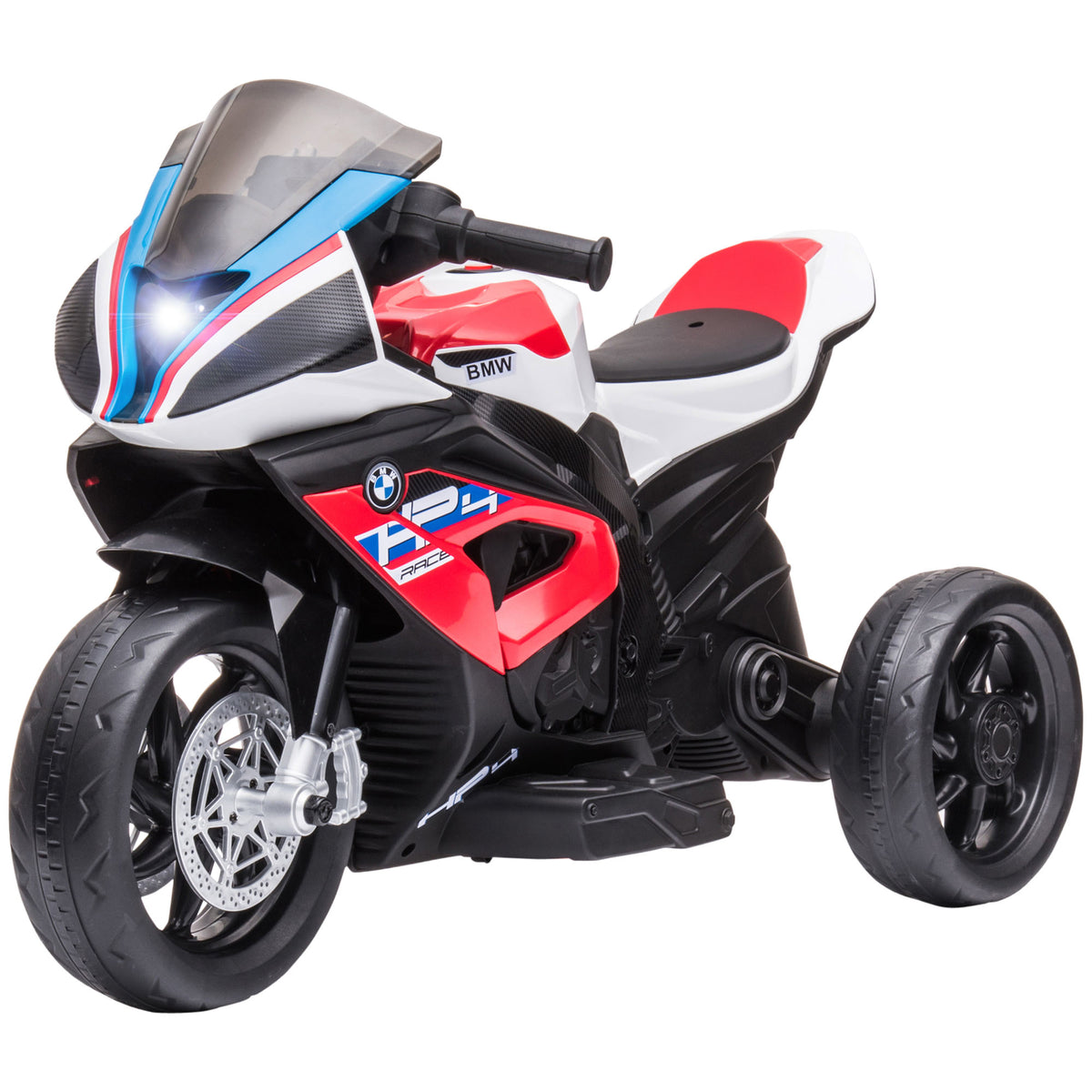HOMCOM Kindermotorrad, Elektromotorrad, Scheinwerfer, 3 Musikmodi, für Kinder 1,5-5 Jahre, Rot, 82,5 x 42 x 54cm