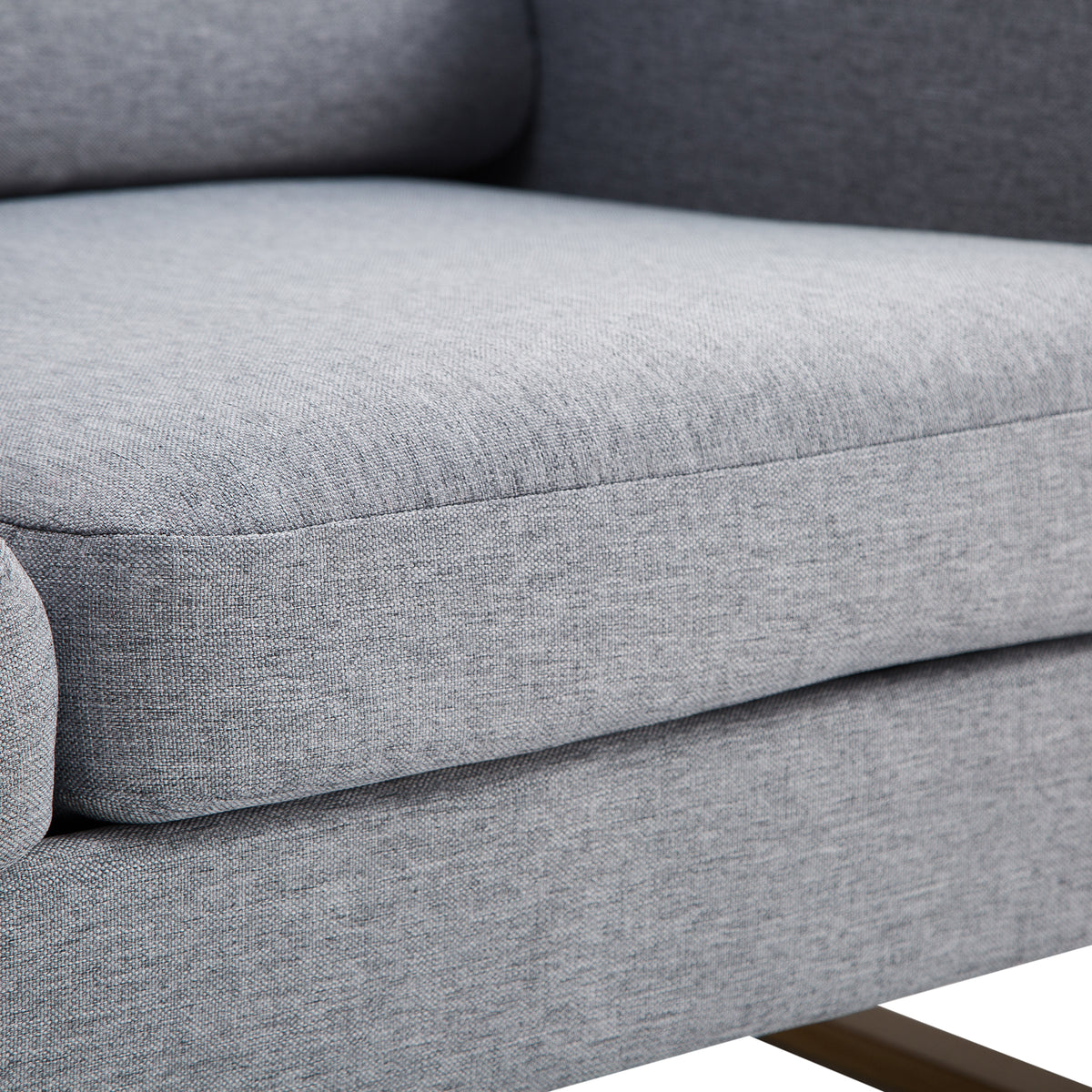 HOMCOM® 2-Sitzer Sofa Stoffsofa Ecksofa Polstersofa Sitzmöbel Armlehne Holz hellgrau 145 x 82 x 78 cm
