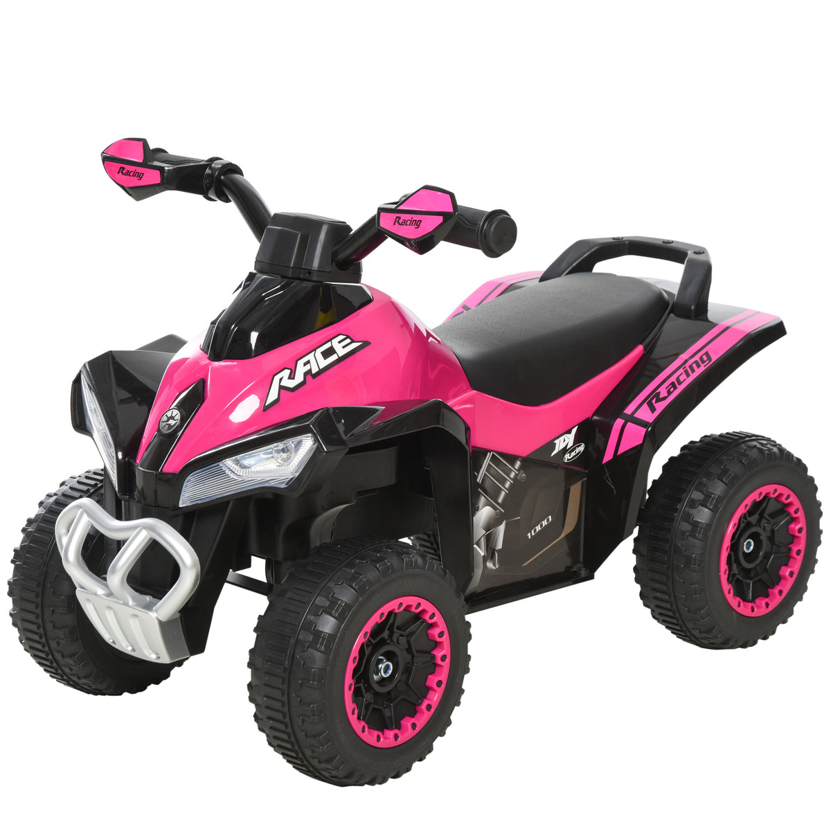 HOMCOM Kinder Rutschauto Tretauto mit Füßen rutschen Kinderauto Kinderfahrzeug für 18-36 Monate Licht Musik Kunststoff Stahl Rosa 67,5 x 38 x 44 cm