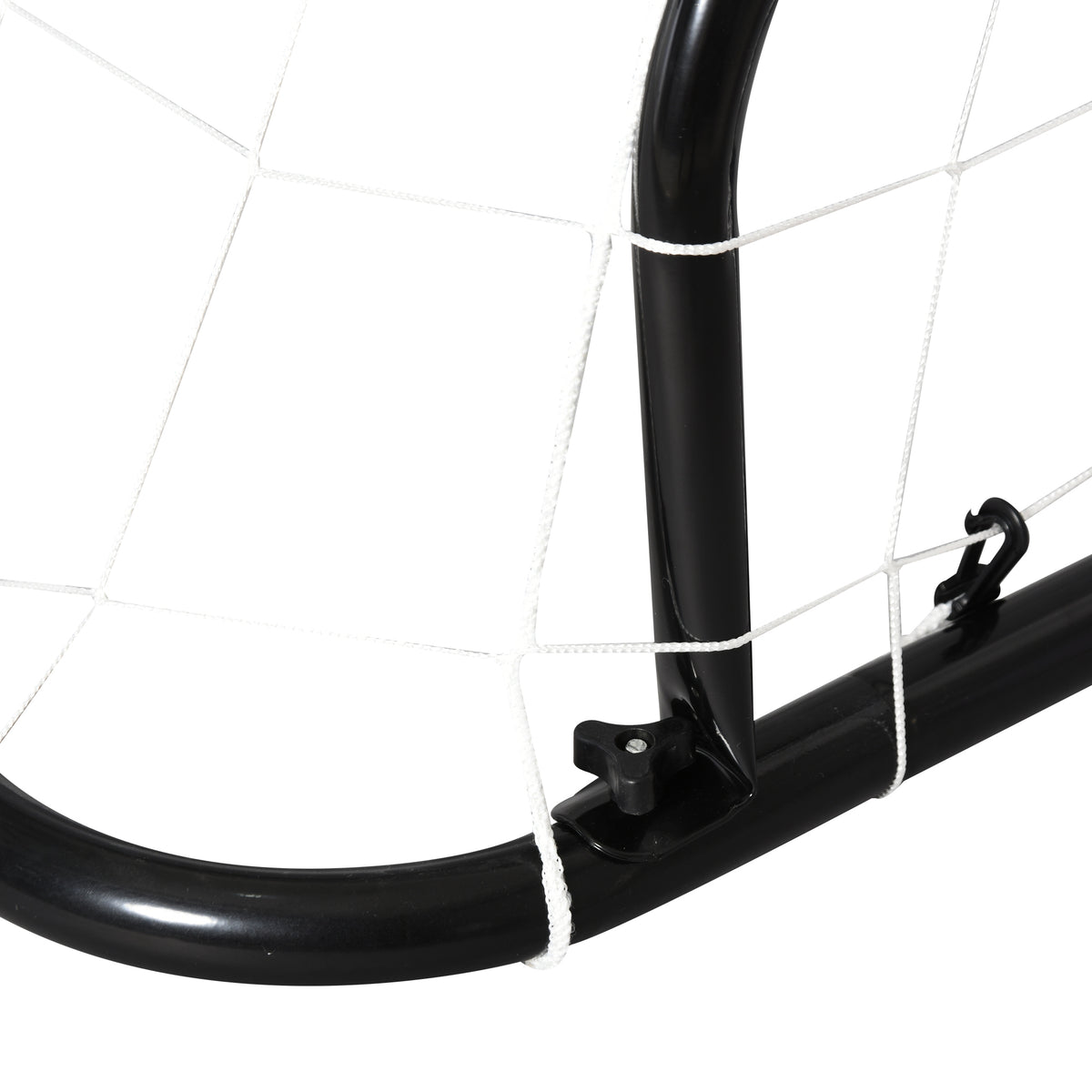 HOMCOM® Fußballtor mit PE-Netzgewebe Schwarz+Weiß Stahl(Q195)+PE-Netz 203 x 81 x 120 cm