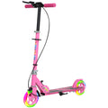AIYAPLAY Kinderroller, Doppelte Bremsen, Metallrahmen, Fußstütze, faltbar, 3-8 Jahre, Rosa