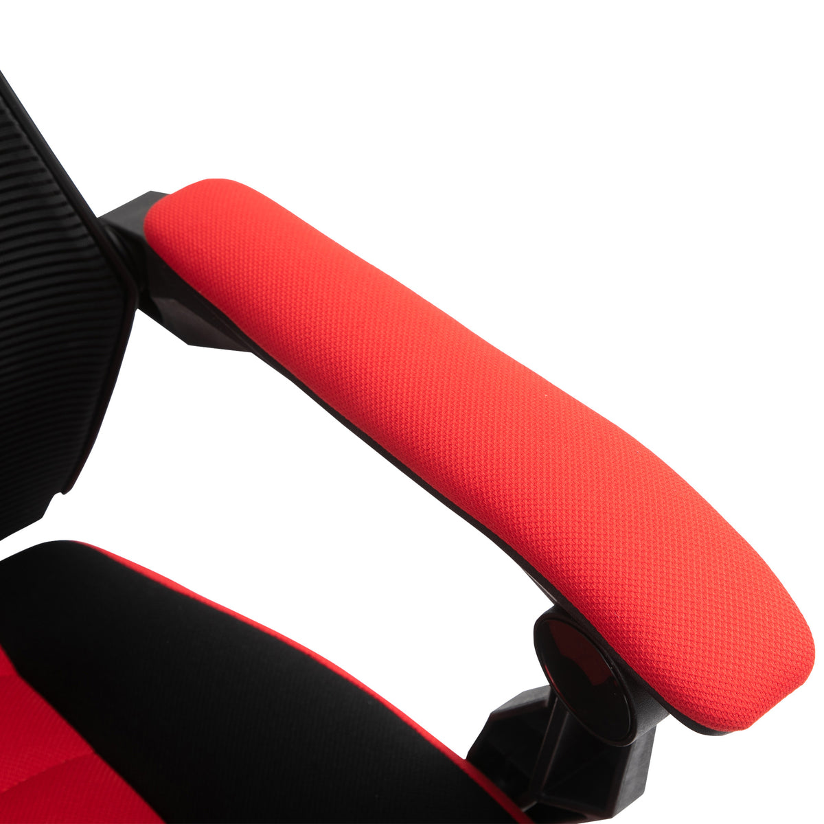 Vinsetto Ergonomischer Bürostuhl, Gaming Stuhl, Drehstuhl mit Fußstütze, PC Stuhl, Chefsessel,  höhenverstellbar, Polyester, Schwarz+Rot,58 x 63 x 112-122 cm