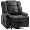 HOMCOM Massagesessel, Relaxsessel, 8 Vibrationspunkte, Liegefunktion, Kunstleder, schwarz, 94x99x99cm