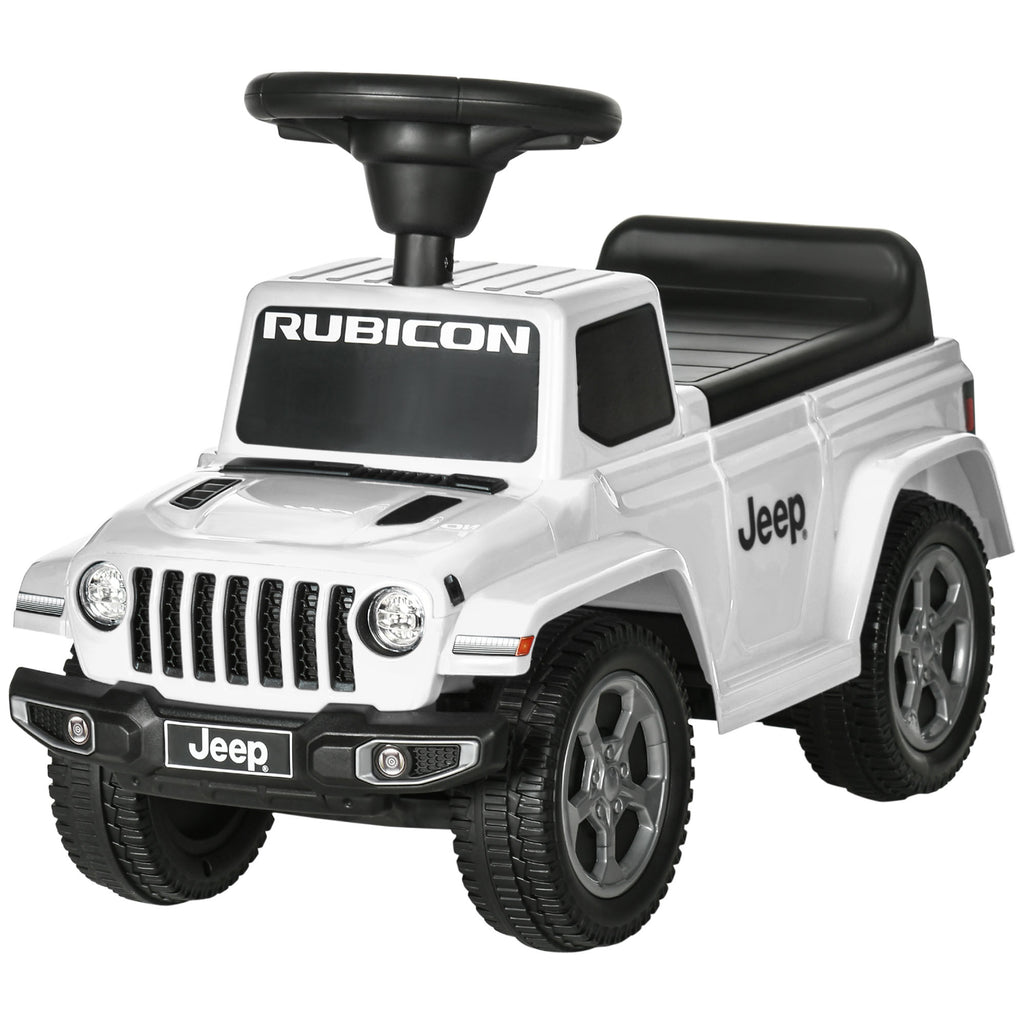 AIYAPLAY Porteur Laufwagen Kinder Jeep Lizenz 18-36 Monate Kofferraum - 63,5 x 29 x 42 cm weiß