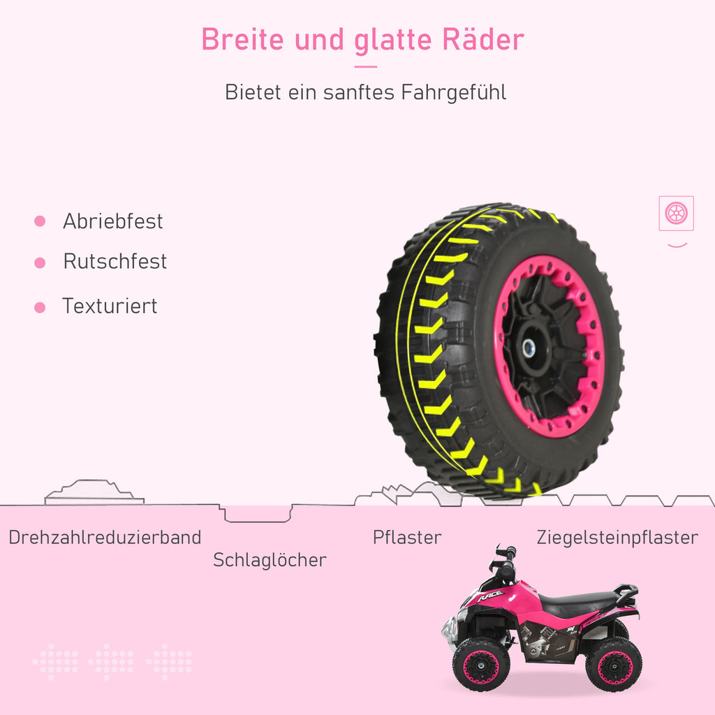 HOMCOM Kinder Rutschauto Tretauto mit Füßen rutschen Kinderauto Kinderfahrzeug für 18-36 Monate Licht Musik Kunststoff Stahl Rosa 67,5 x 38 x 44 cm