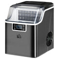 HOMCOM Eiswürfelmaschine Eiswürfelspender Ice-Maker 20kg/24h 2,3L Eiswürfelbereiter mit 3,2 L Wassertank, Schwarz