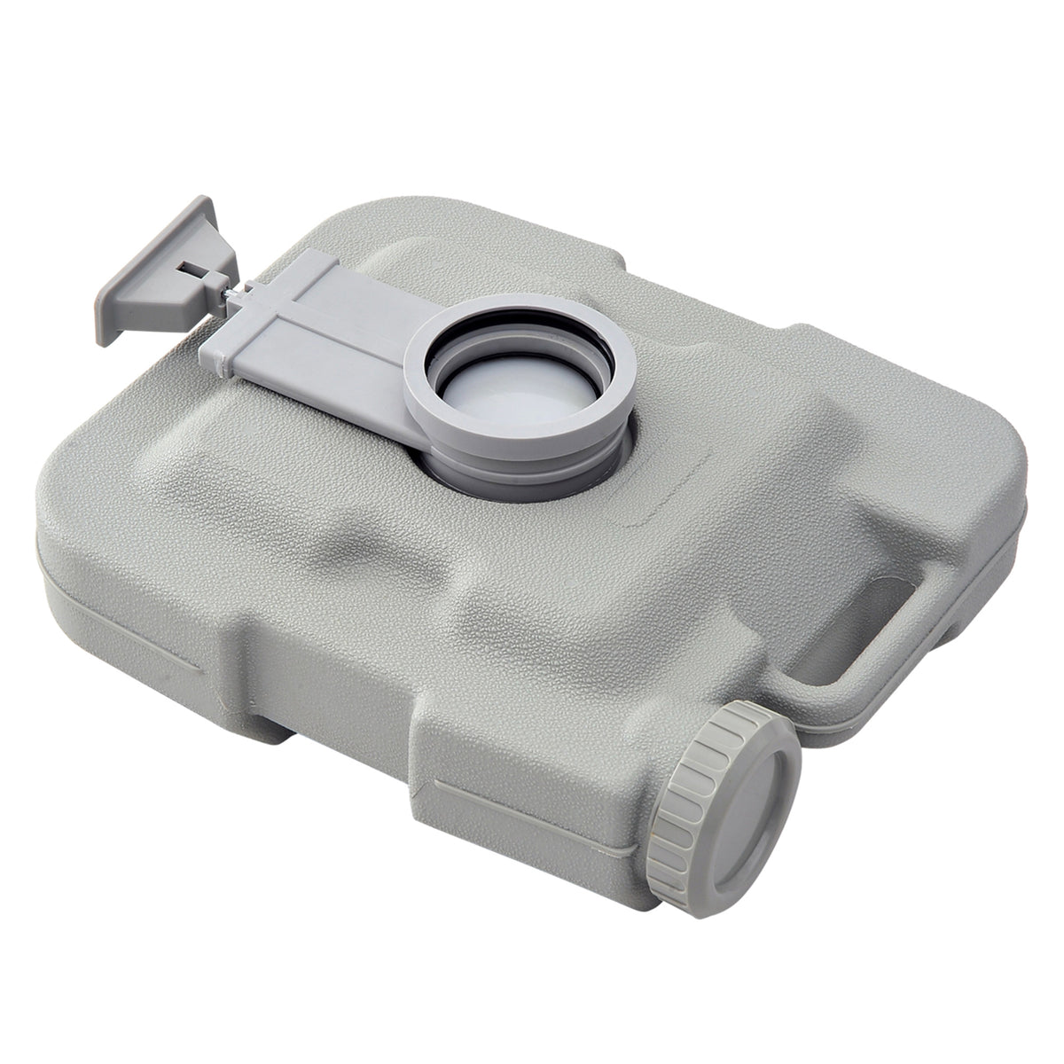 HOMCOM Outdoor-WC, tragbare Toilette, Abfalltank, Spültank, Kunststoff, Deckel, Grau