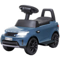 AIYAPLAY Elektro Kinderauto 6V, Land Rover, Fahr-/Schiebemodus, Scheinwerfer, Musik, Hellblau