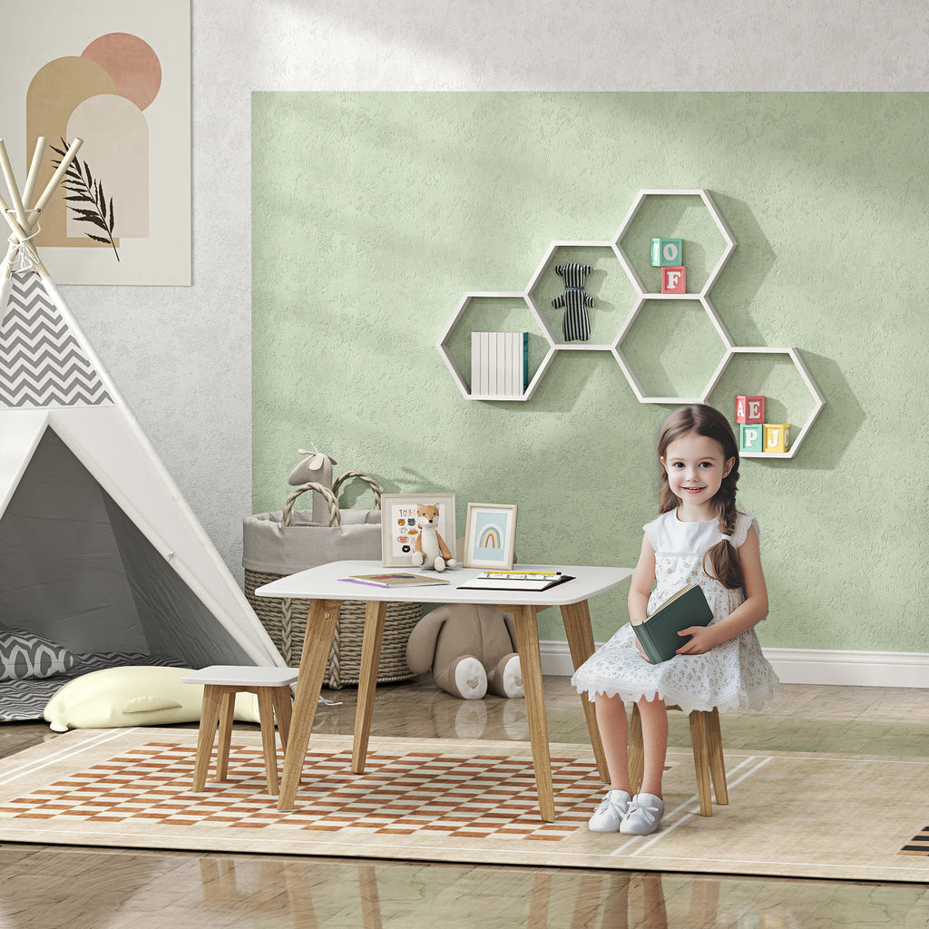 AIYAPLAY Kinder-Tisch und 2 Stühle Set, vielseitige Möbel für Schlafzimmer, Spielzimmer, 3-8 Jahre