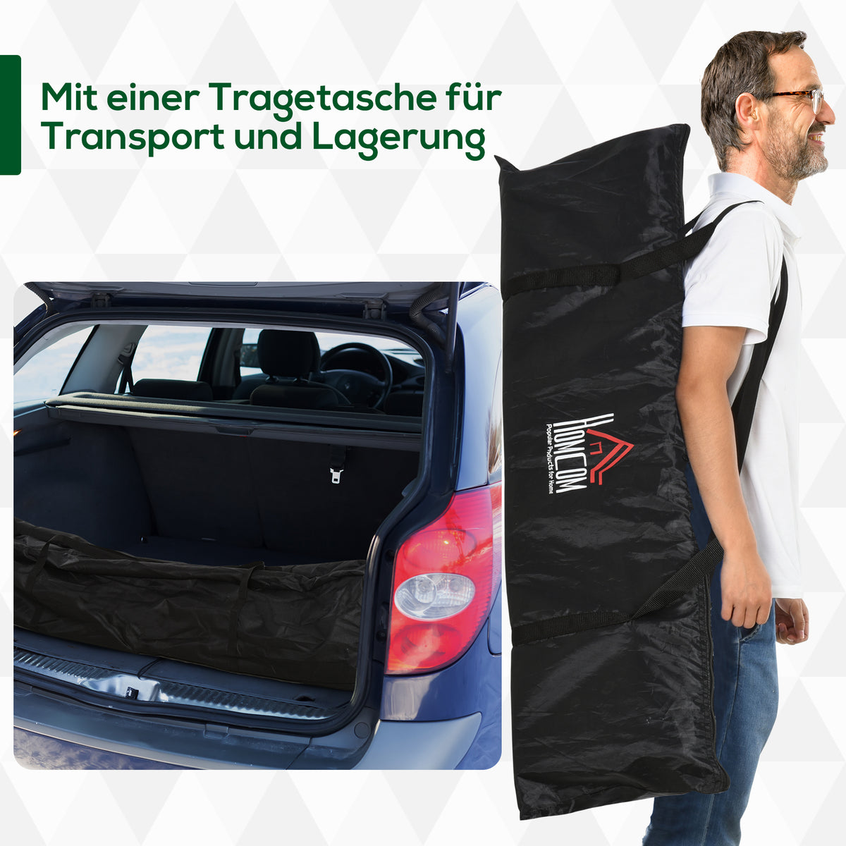 HOMCOM Fußballtor 2er Set faltbar 183 x 90 x 90 cm Fussballtor mit Tragetasche wetterfest Outdoor Fußball Tore für Erwachsene Fußballtore für Garten Training Freizeit Schwarz