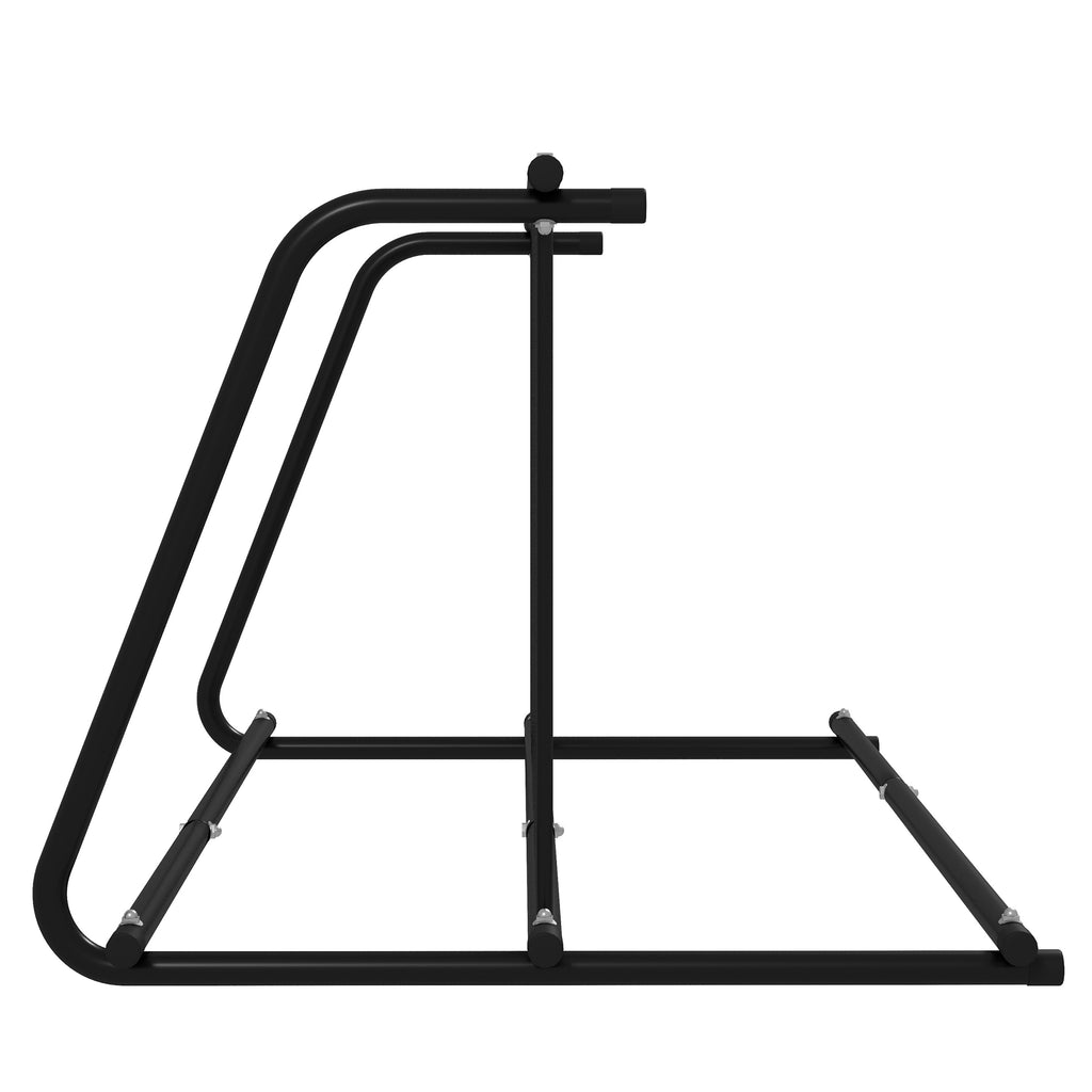DURHAND Fahrradständer für 4 Fahrräder, wetterbeständig, zusätzliche Halterung, 155 x 100 x 75 cm, Schwarz