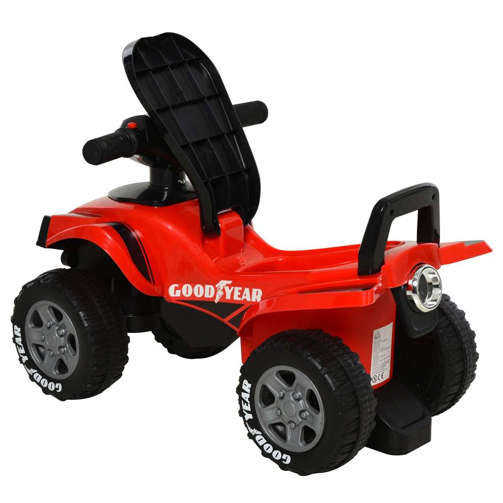HOMCOM Rutscher Kinder Rutscherauto Kinderauto Kinderfahrzeug Licht Hupe Kunststoff Stahl Rot 60 x 31 x 42 cm