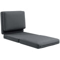 HOMCOM Faltbarer Bodensessel mit Kissen, wandelbares Polstersofa, Wohnzimmer, Gästezimmer, Büro, 75 x 268 x 18 cm, Dunkelgrau